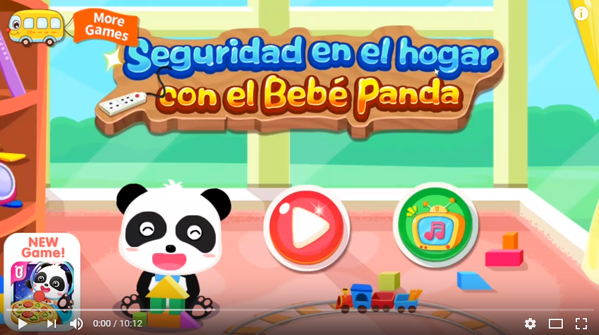 Seguridad en el hogar con bebé panda