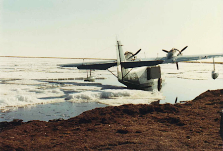 Avión en la nieve