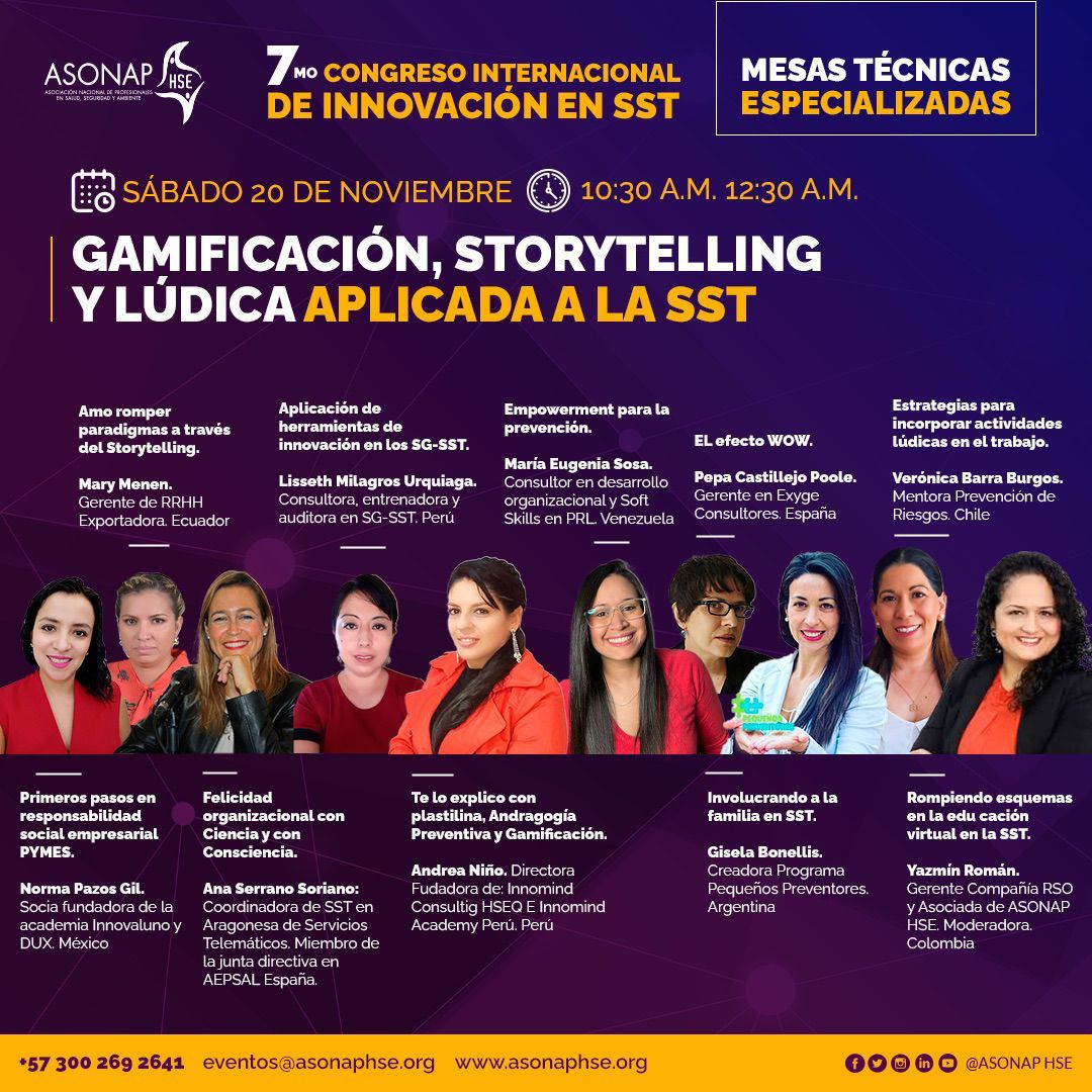 Mesa Técnica Especializada: Gamificación, Storytelling y Lúdica Aplicada a la SST