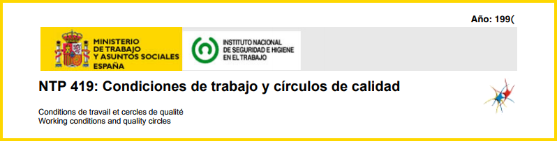 Condiciones de trabajo y círculos de calidad