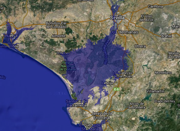 Mapa interactivo nivel del mar